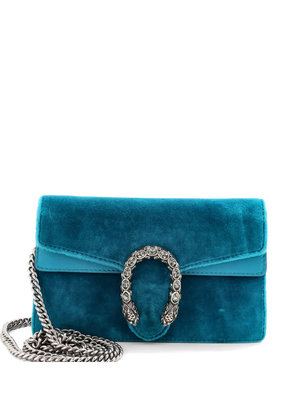 Gucci Pre-Owned Dionysus Bag Velvet Super Mini crossbody bag - Verde