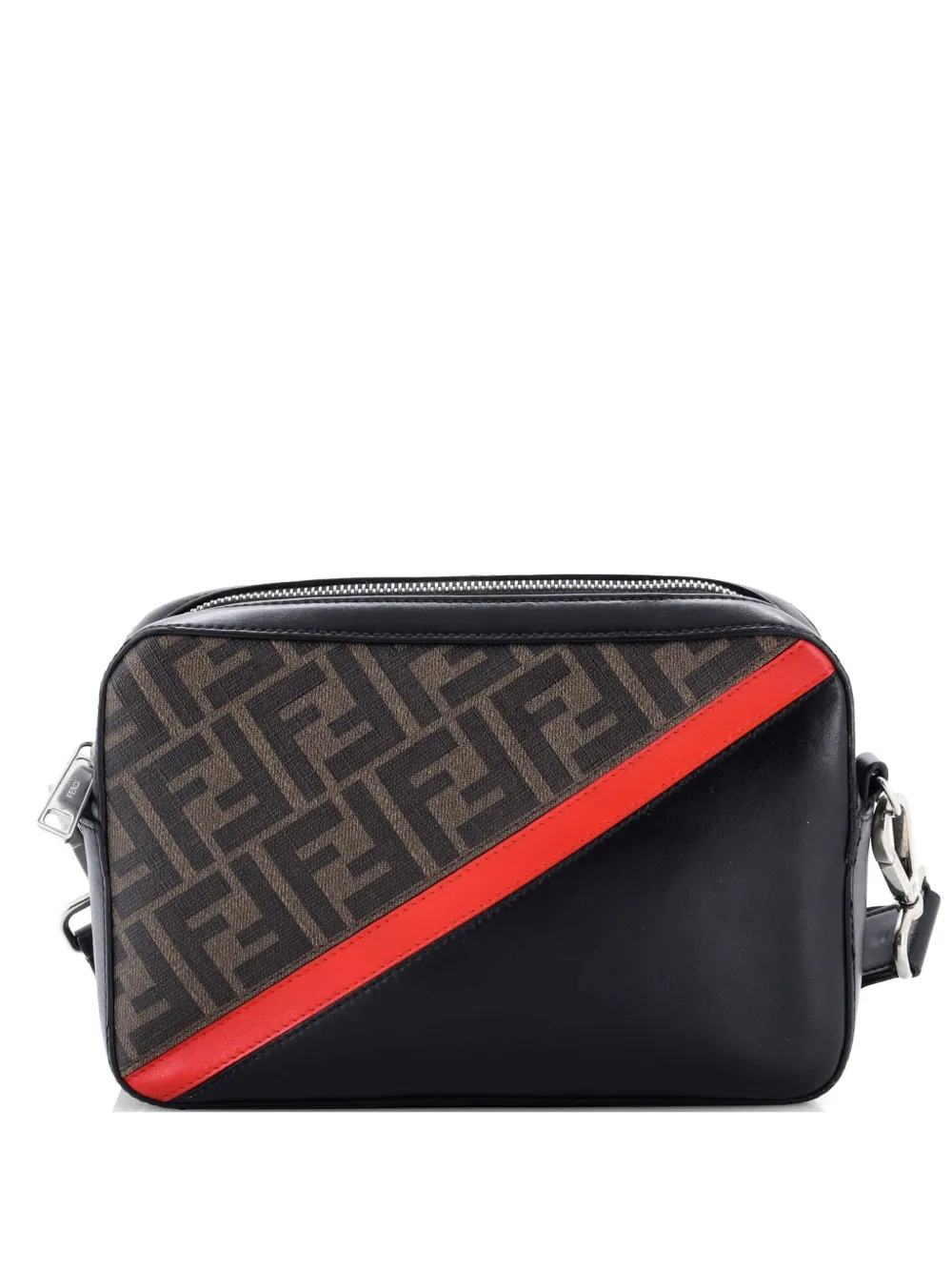 Fendi Pre-Owned Camera Case Bag Zucca Coated Canvas and Leather Small crossbody bag - Nero