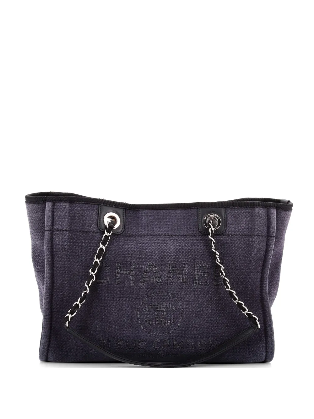 CHANEL Pre-Owned Deauville Mixed Fibers Small tote bag - Blu