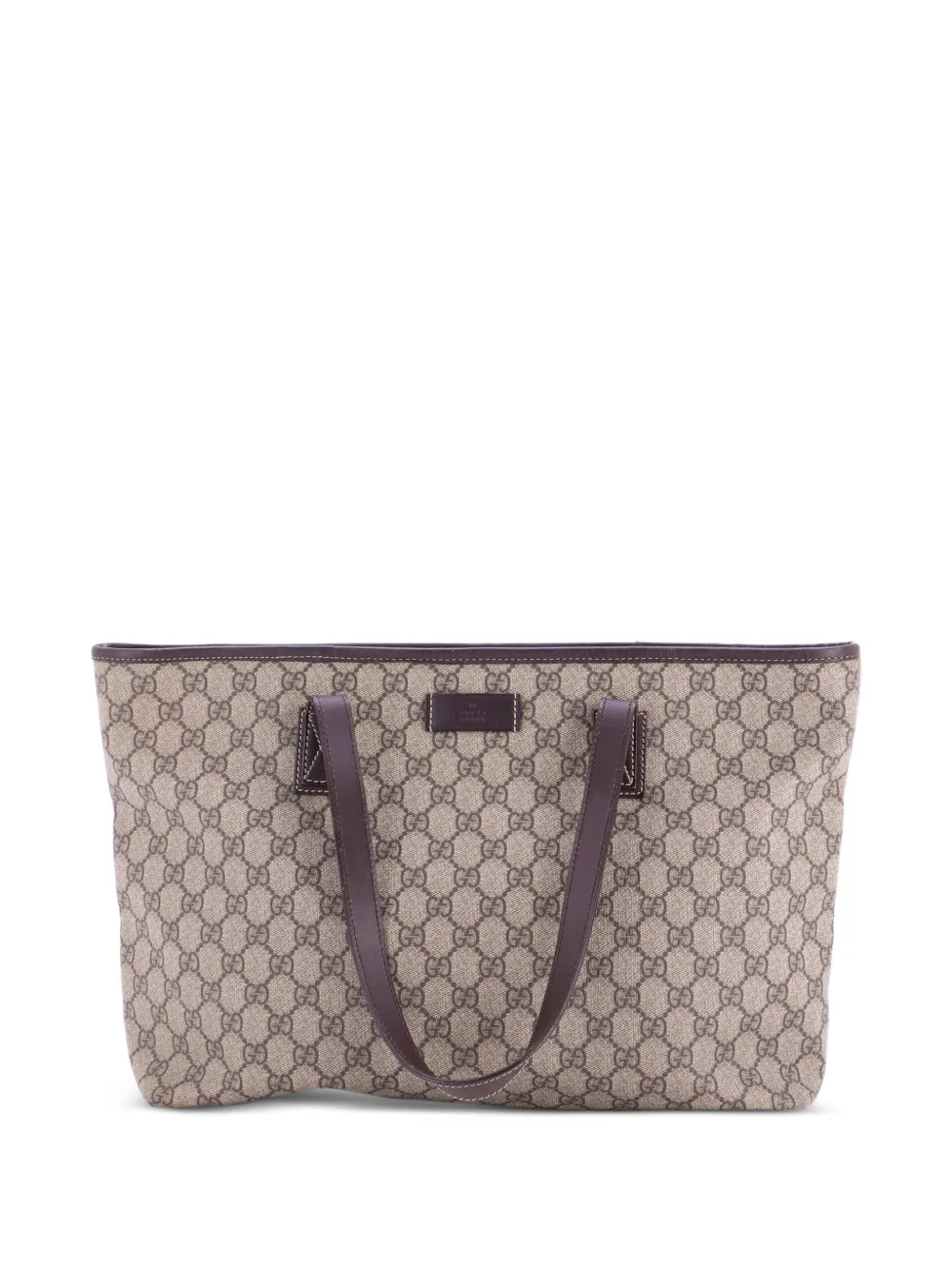 Gucci Pre-Owned Plus GG Coated Canvas with Leather Medium tote bag - Marrone
