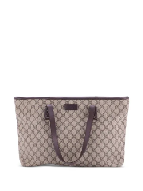 Gucci Pre-Owned bolsa Plus mediana de piel y lona GG revestida