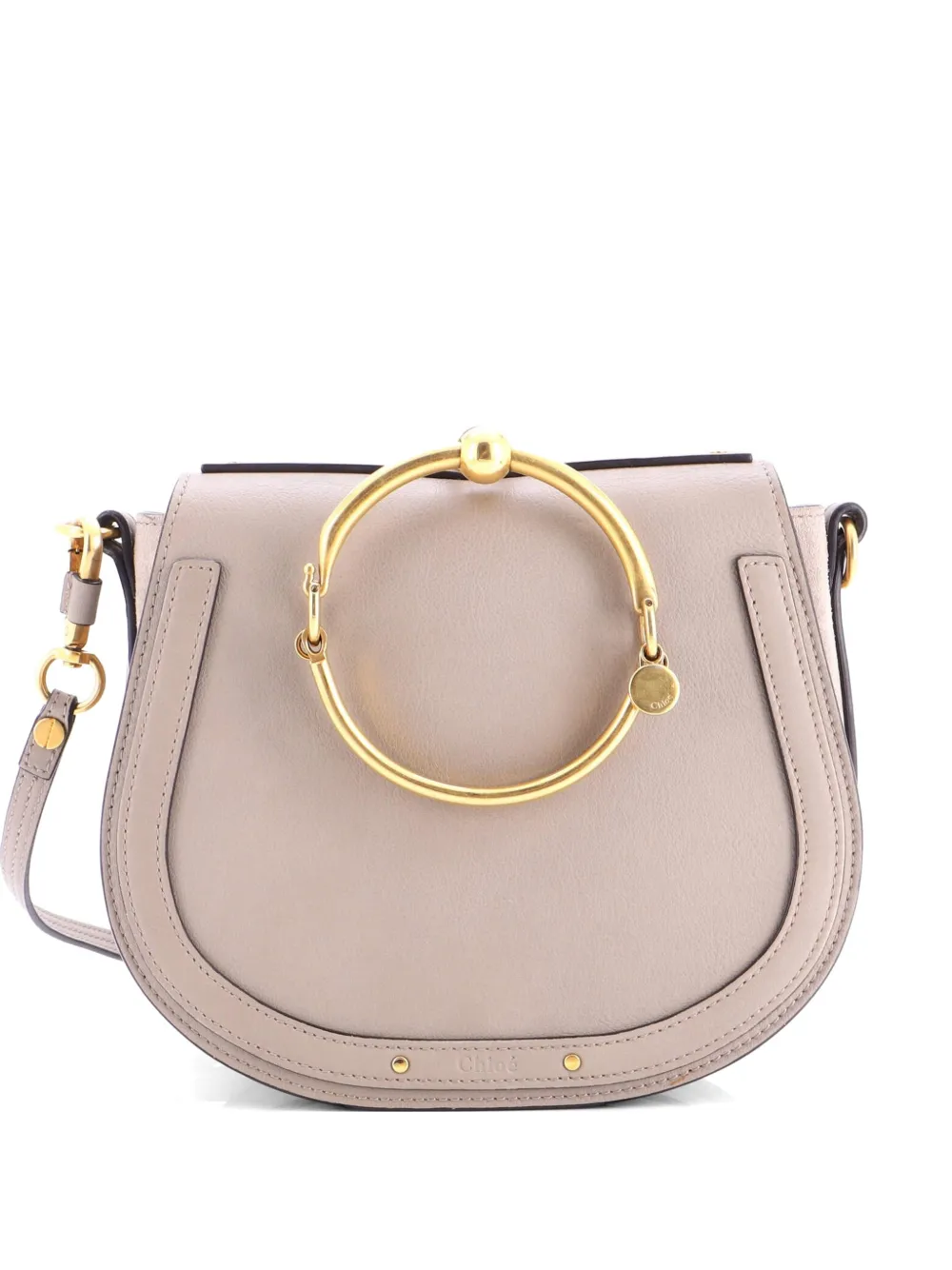 Chloé Pre-Owned Nile Leather Medium crossbody bag - Toni neutri