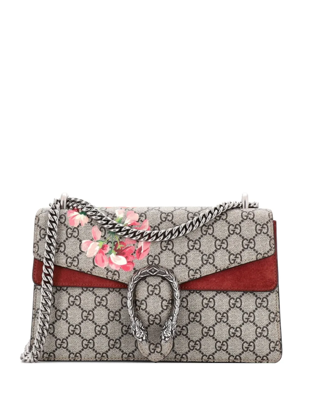 Gucci Pre-Owned Dionysus Bag Blooms Print GG Coated Canvas Small shoulder bag - Marrone
