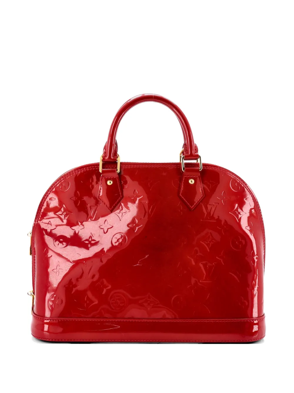 Louis Vuitton Pre-Owned Alma Handbag Monogram Vernis PM satchel - Rosso