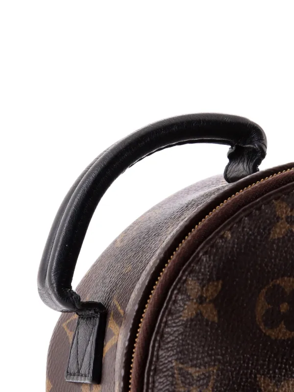 gucci palm springs backpack mini Louis Vuitton in Black and Red Top handle and two detachable adjustable leather backpack straps with clip attachments LOUIS VUITTON Palm Springs Mini
