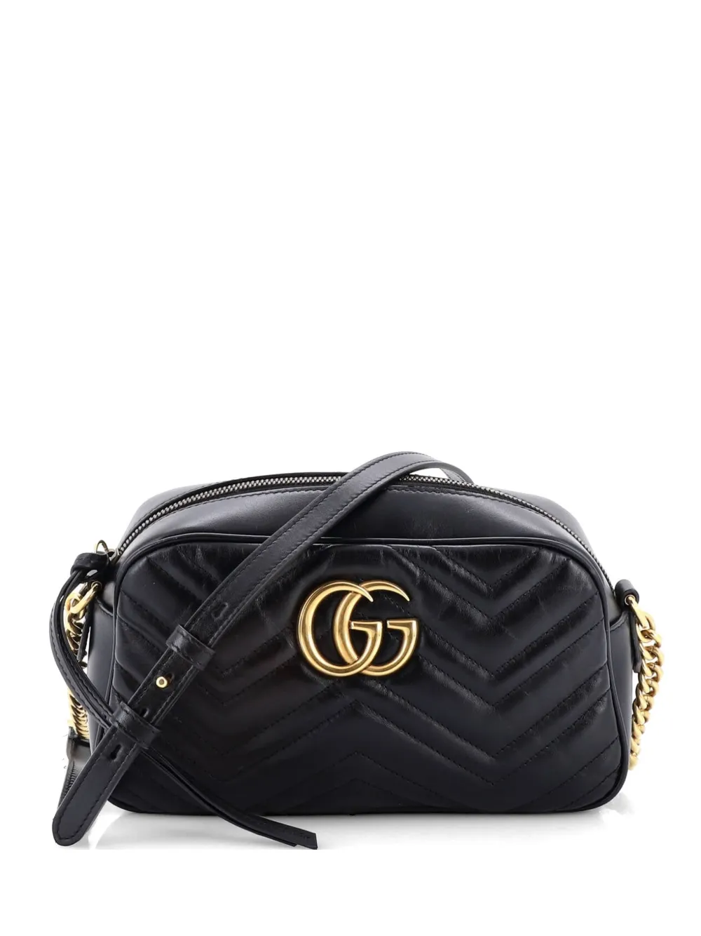 Gucci Pre-Owned GG Marmont Shoulder Bag Matelasse Leather Small crossbody bag - Nero