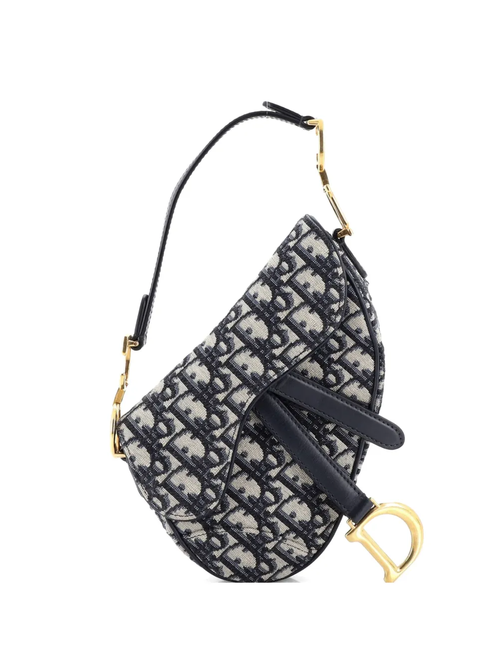 Christian Dior Pre-Owned Saddle Handbag Oblique Canvas Mini shoulder bag - Blu