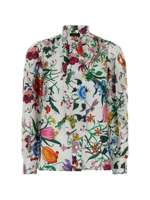 Gucci プリント シルクシャツ