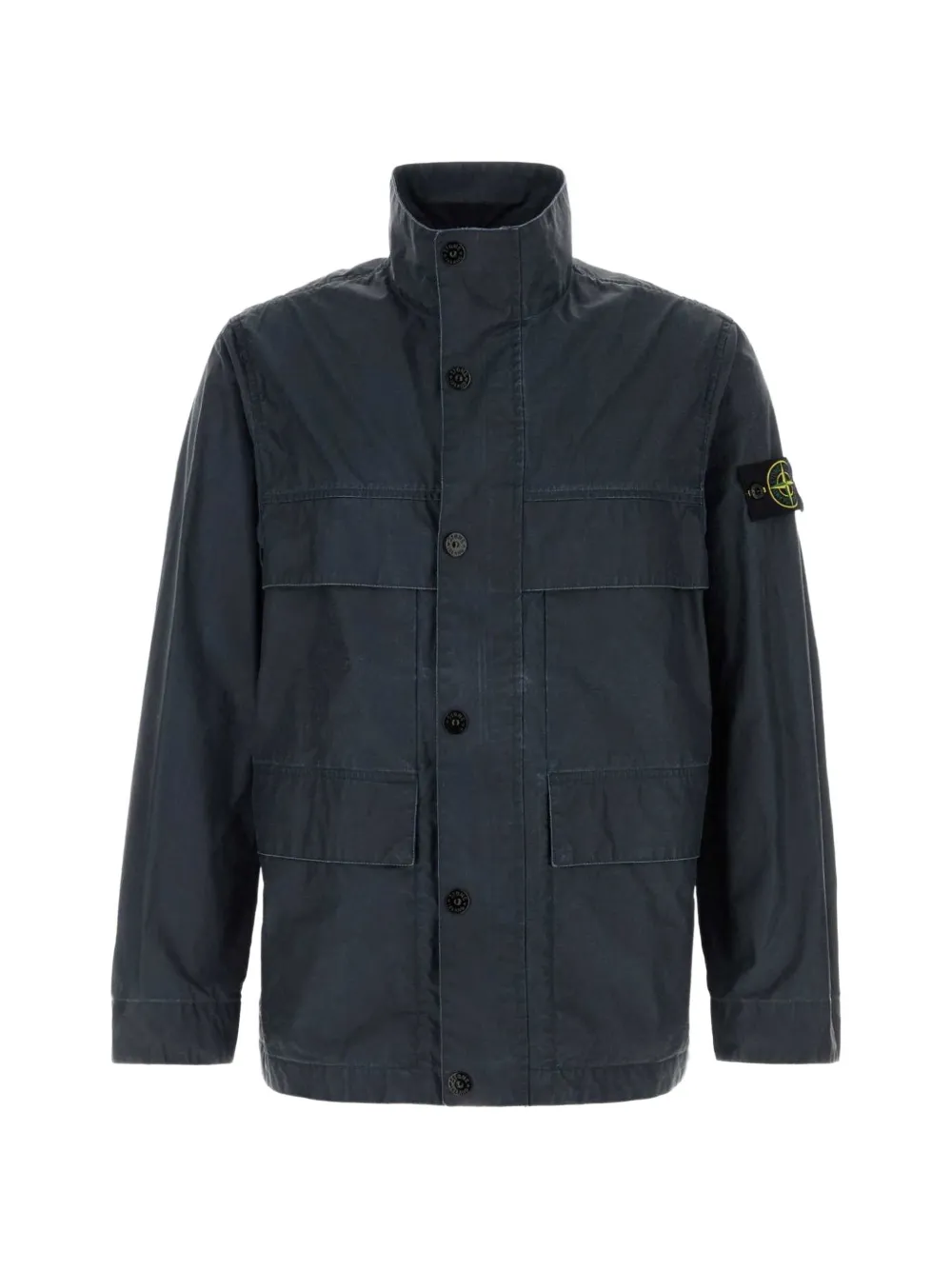 Stone Island Jack van gewaxt katoen Blauw
