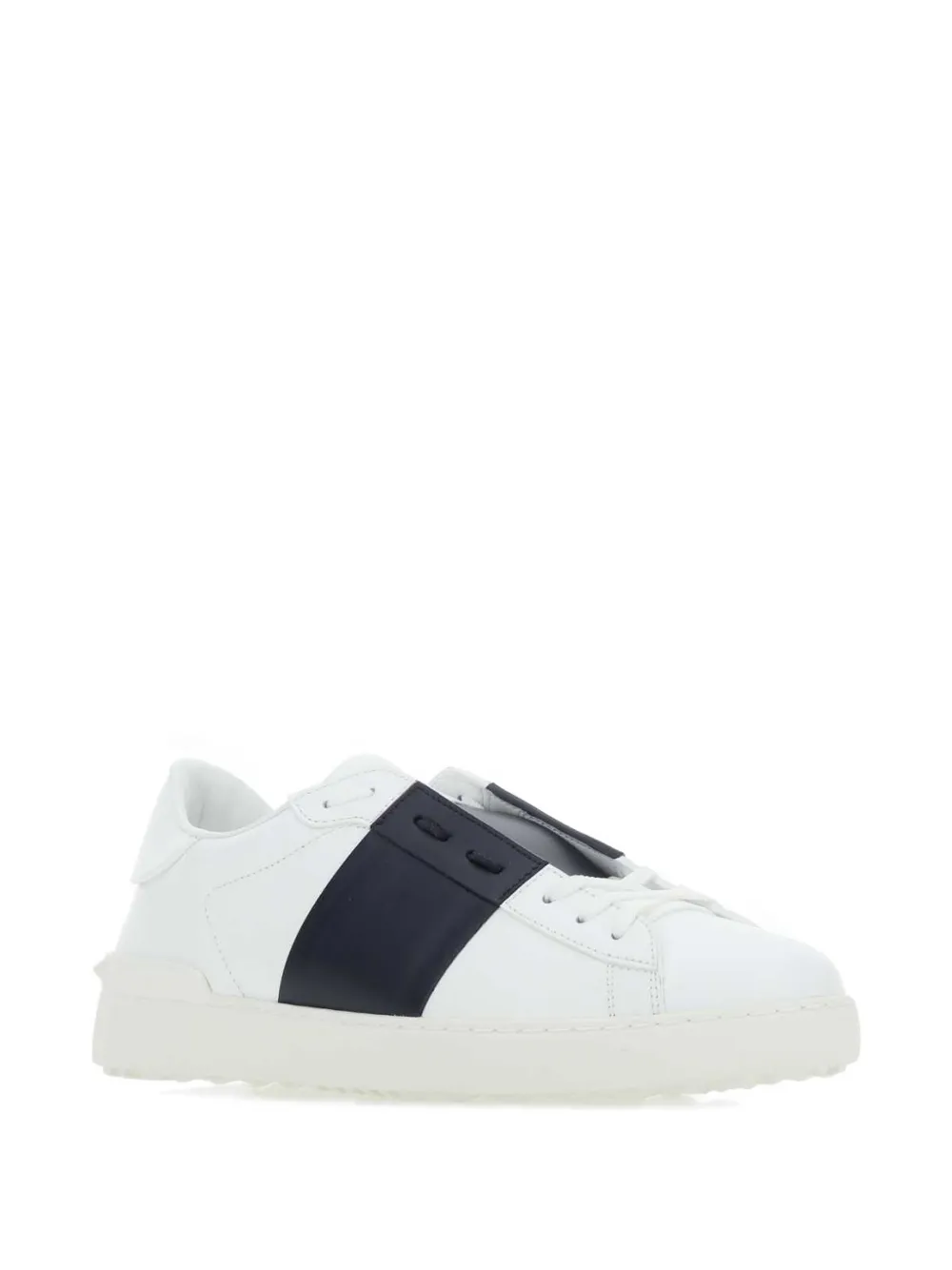 Valentino Garavani leather band open sneakers Wit