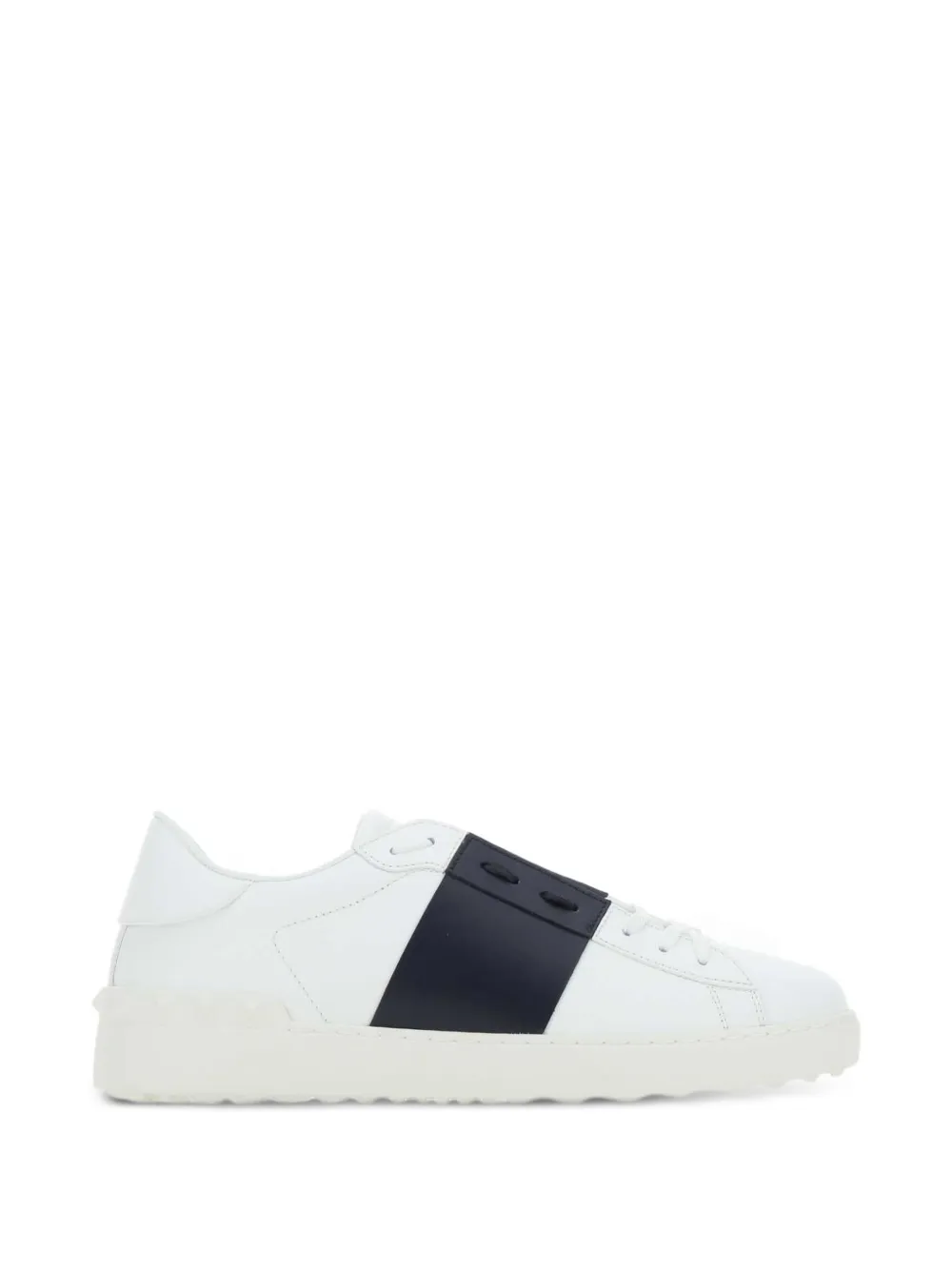 Valentino Garavani leather band open sneakers - Weiß