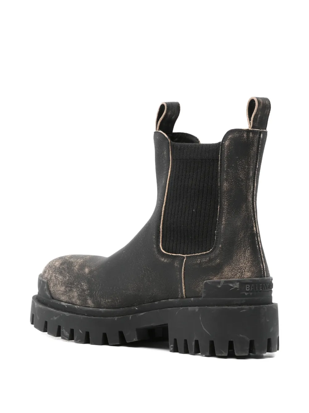 Balenciaga Slate leren Chelsea enkellaarzen Zwart