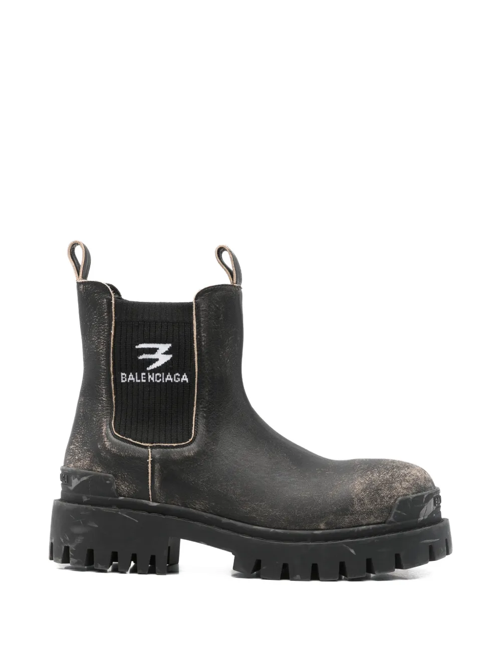 Balenciaga Slate leren Chelsea enkellaarzen Zwart