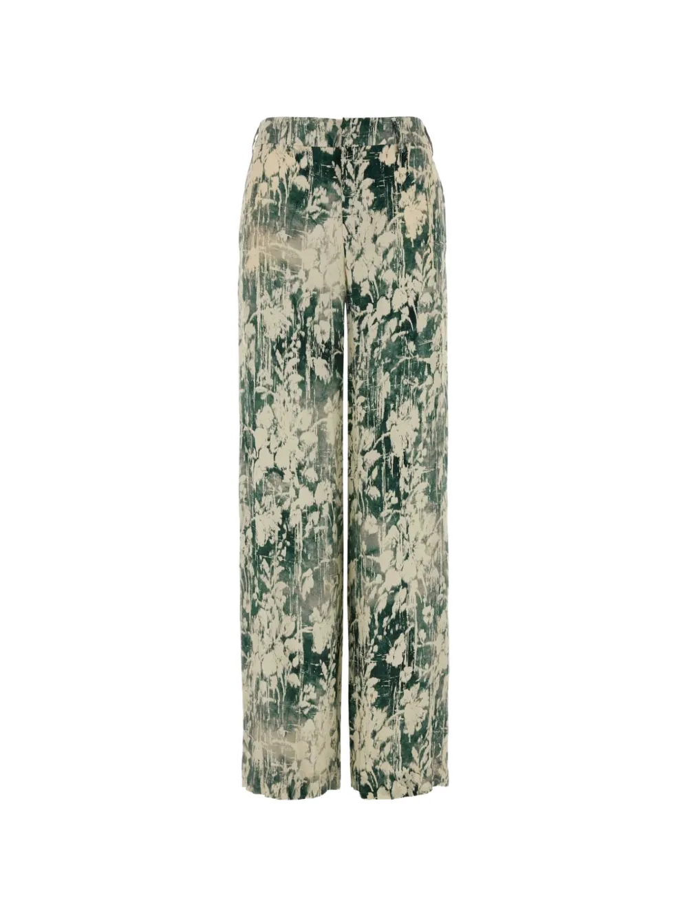 PT Torino printed satin wide-leg trousers - Verde
