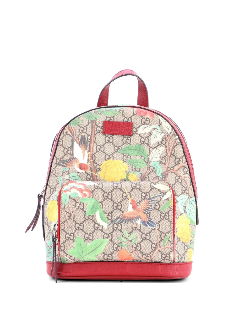 Gucci Pre-Owned Zip Pocket Tian Print GG Coated Canvas Small backpack - Brown