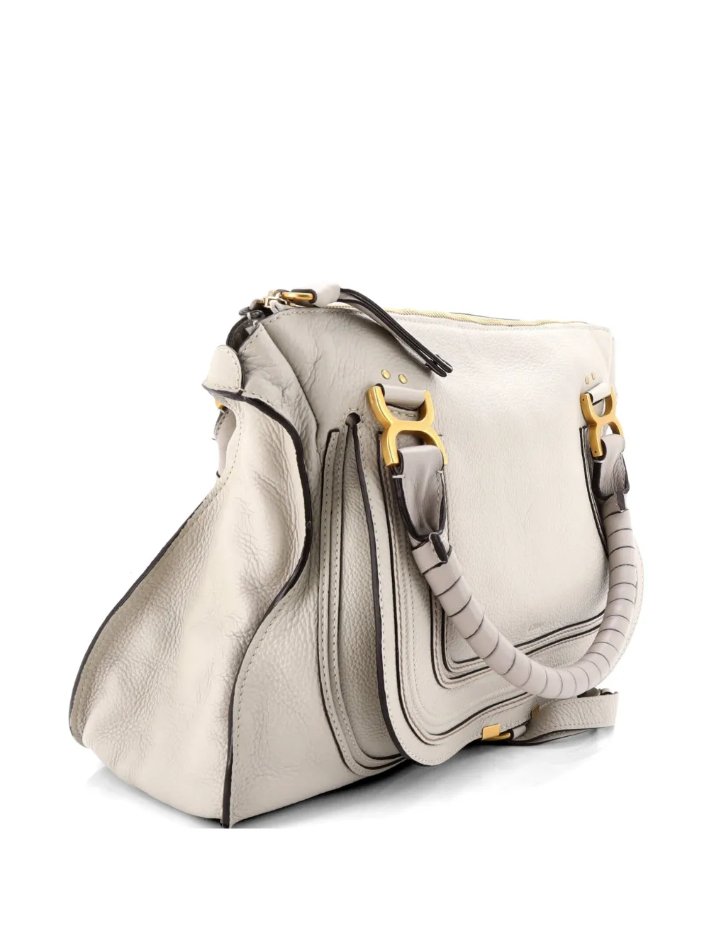 Chloé Pre-Owned Marcie Leather Large shoulder bag - Grigio