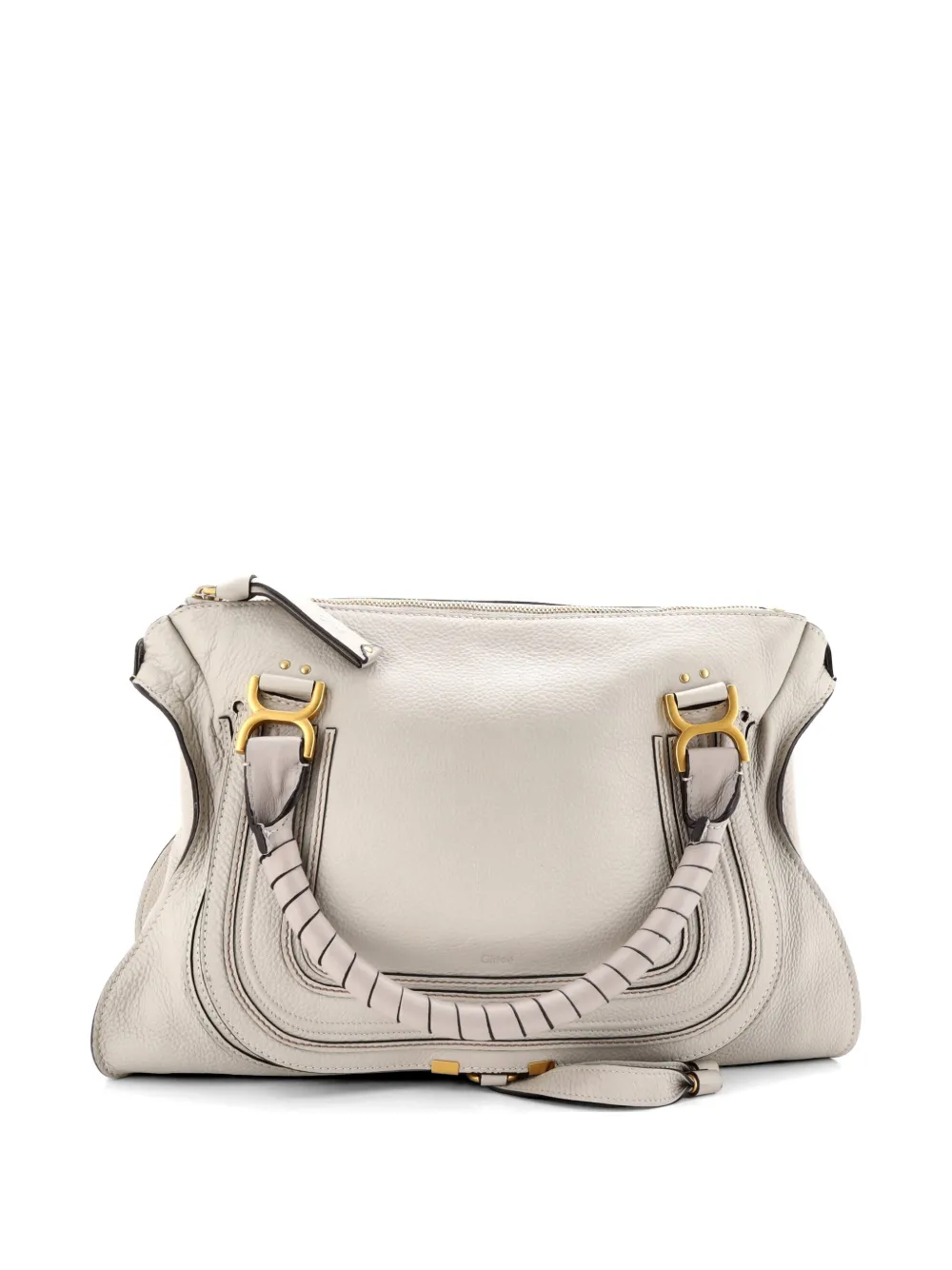 Chloé Pre-Owned Marcie Leather Large shoulder bag - Grigio