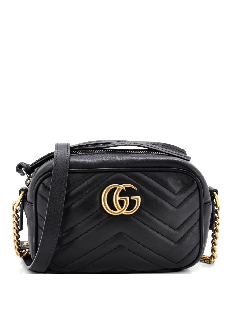 Gucci Pre-Owned GG Marmont Shoulder Bag Matelasse Leather Mini crossbody bag - Nero
