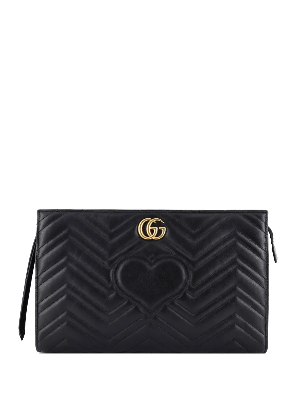 Gucci Pre-Owned GG Marmont Matelasse Leather clutch bag - Nero