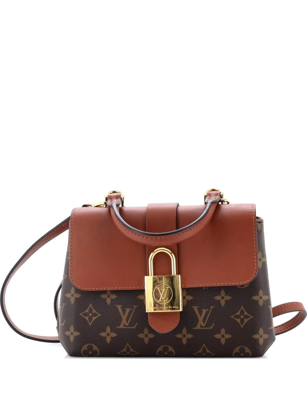 Louis Vuitton Pre-Owned Locky Handbag Monogram Canvas with Leather BB satchel - Marrone
