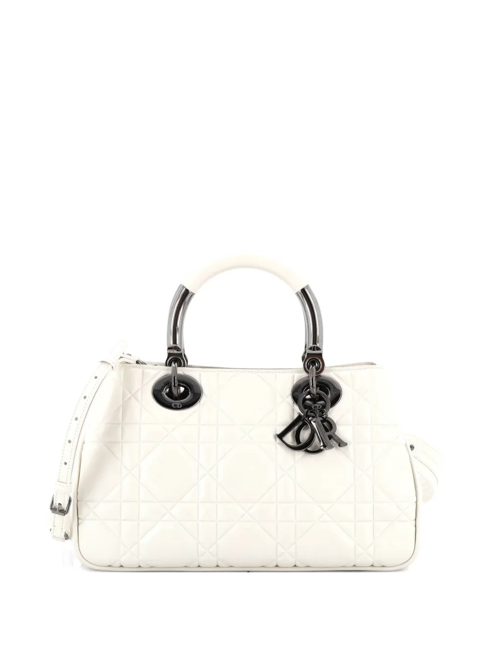 Christian Dior Pre-Owned Lady 95.22 Bag Cannage Embossed Leather Medium tote bag - Weiß