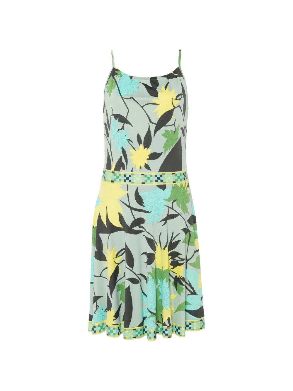PUCCI Pre-Owned floral-print midi dress - Verde