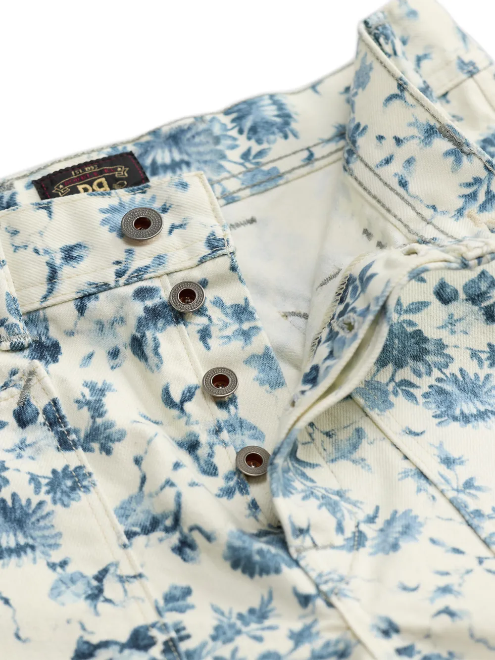 Ralph Lauren RRL Jeans met bloemenprint Beige