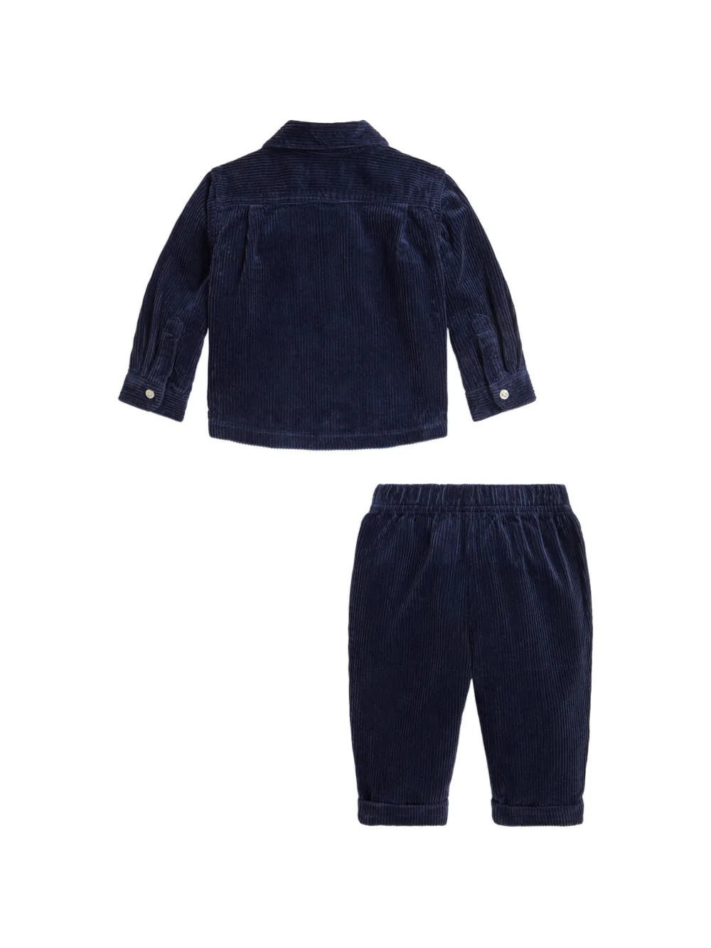 POLO RALPH LAUREN KIDS Ribfluwelen set Blauw