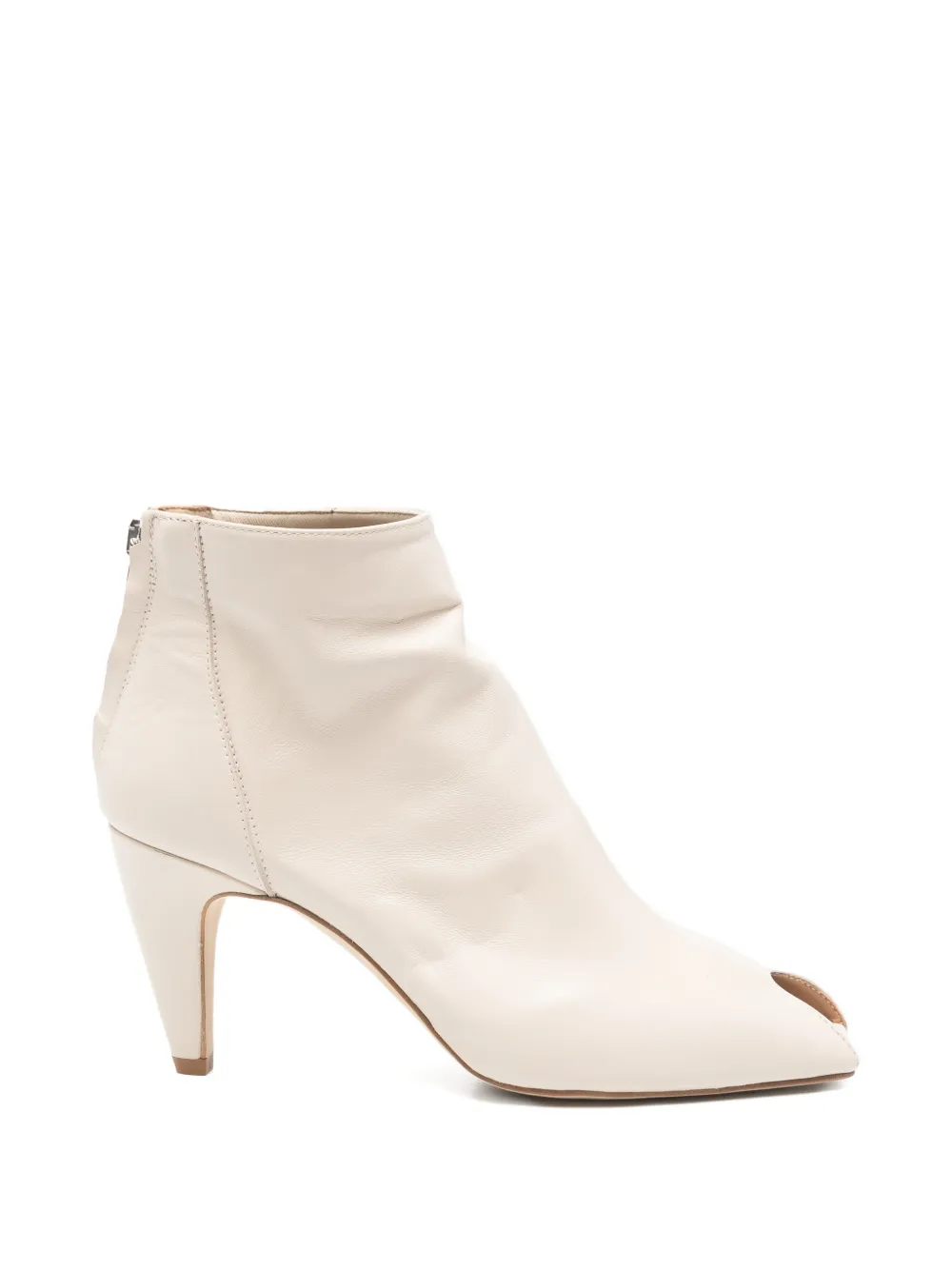 Gisel Moire Raffy peep-toe boots - Toni neutri