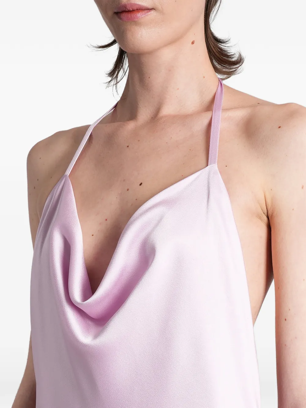 Stella McCartney Maxi-jurk met open rug Roze
