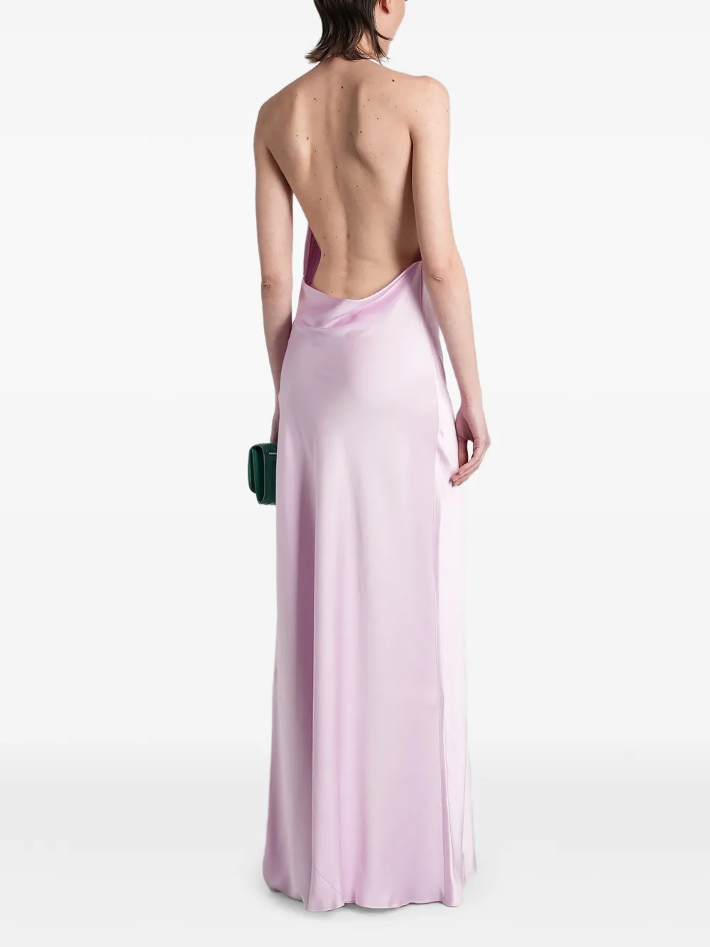 Stella McCartney Maxi-jurk met open rug Roze