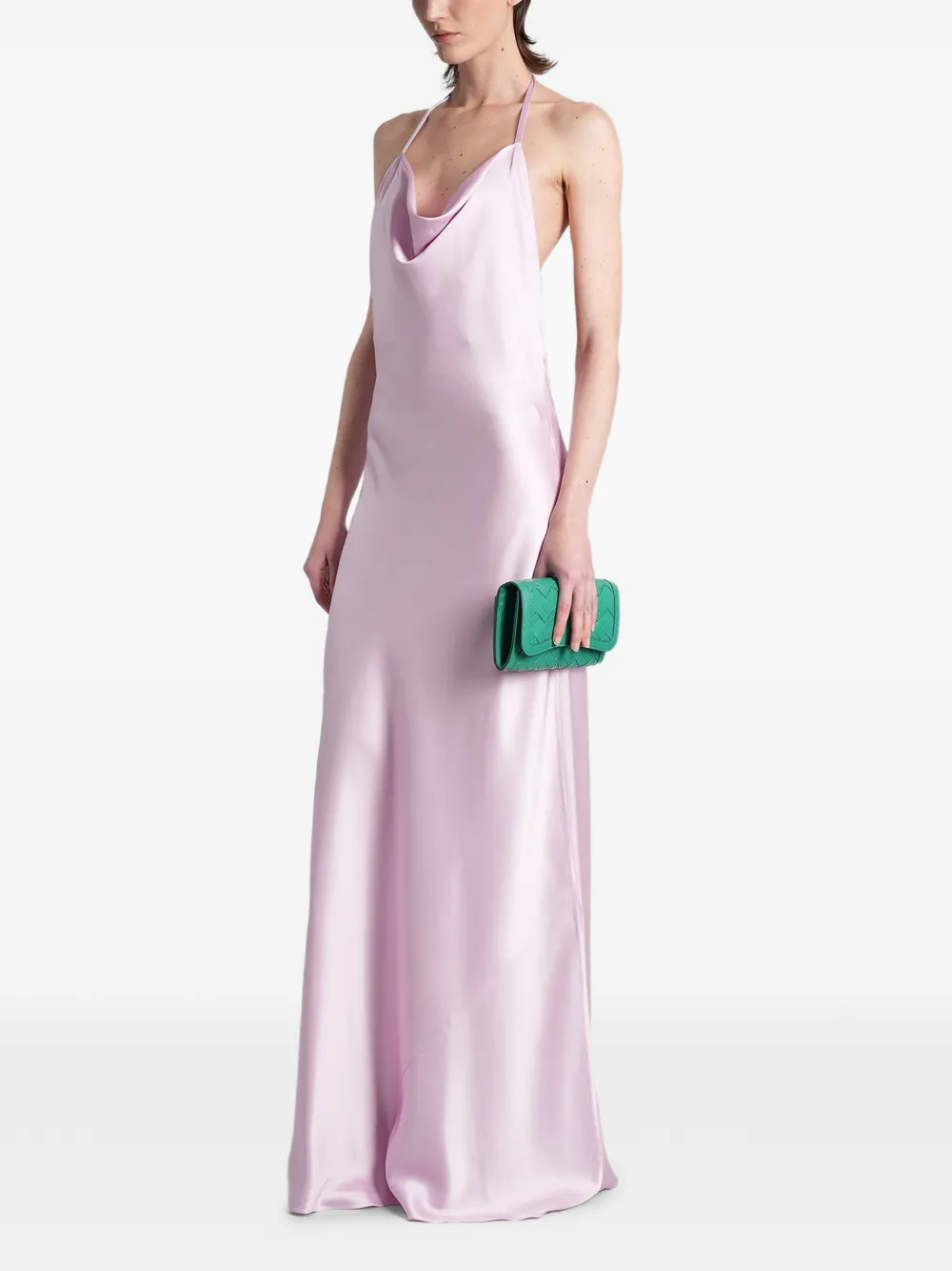 Stella McCartney Maxi-jurk met open rug Roze