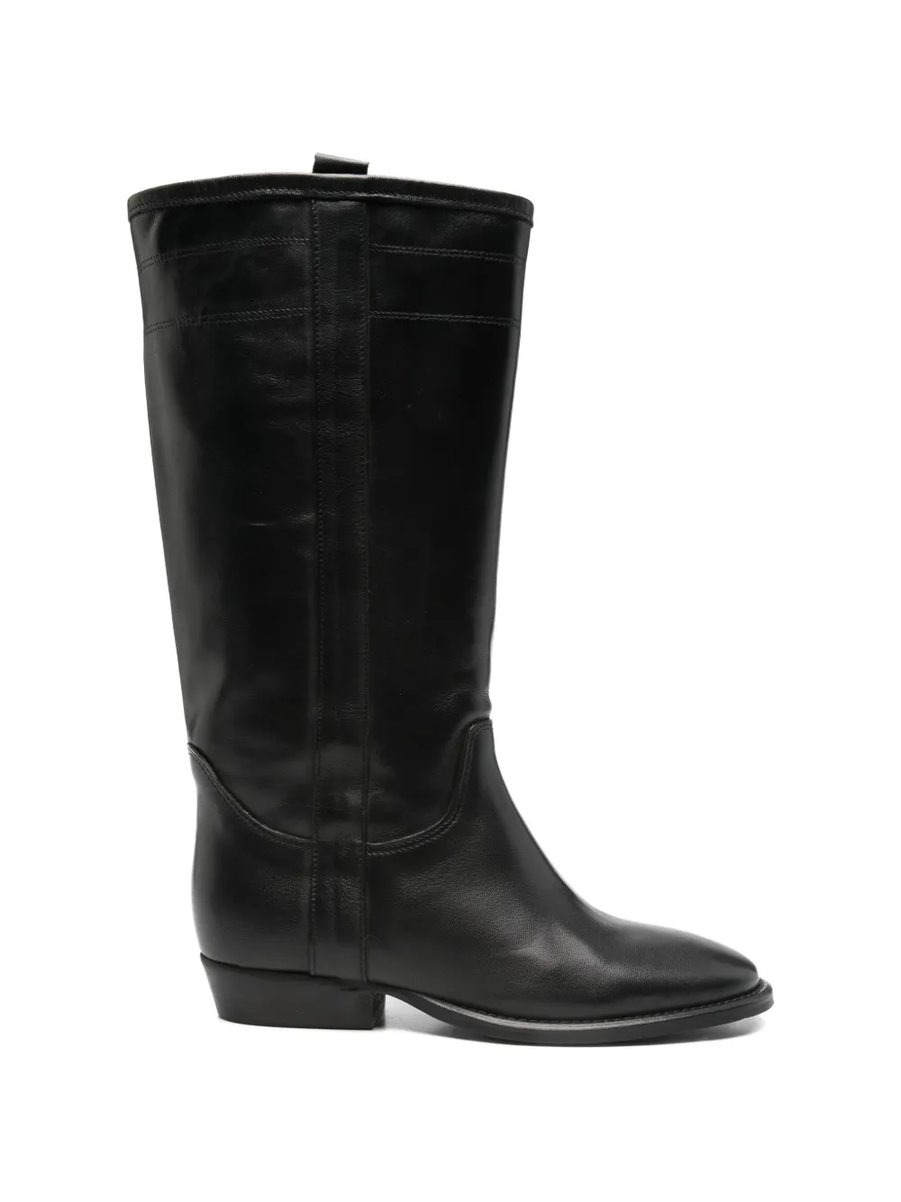 Gisel Moire leather boots - Nero