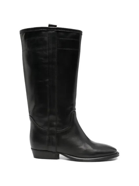 Gisel Moire leather boots