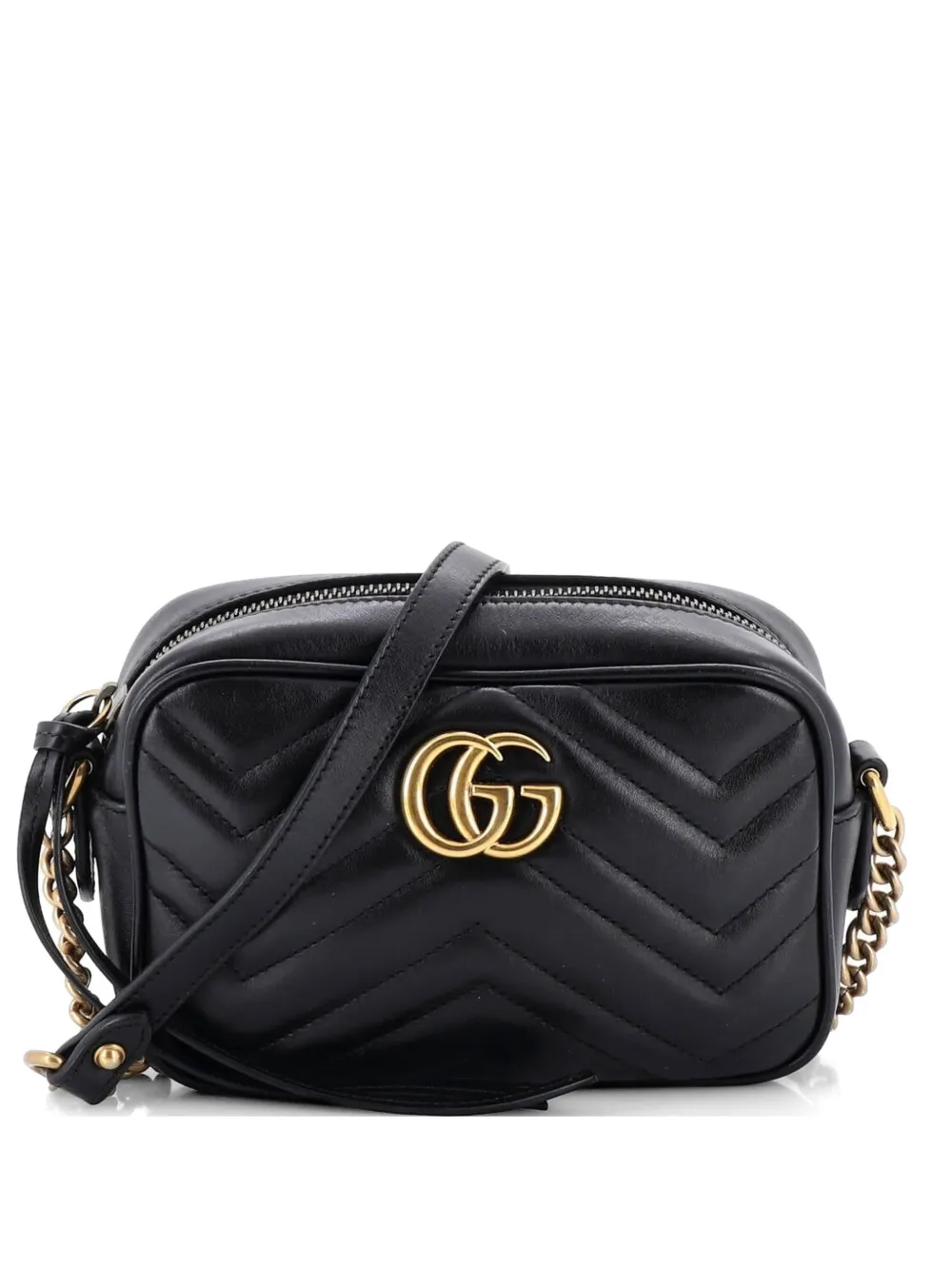 Gucci Pre-Owned GG Marmont Shoulder Bag Matelasse Leather Mini crossbody bag - Nero