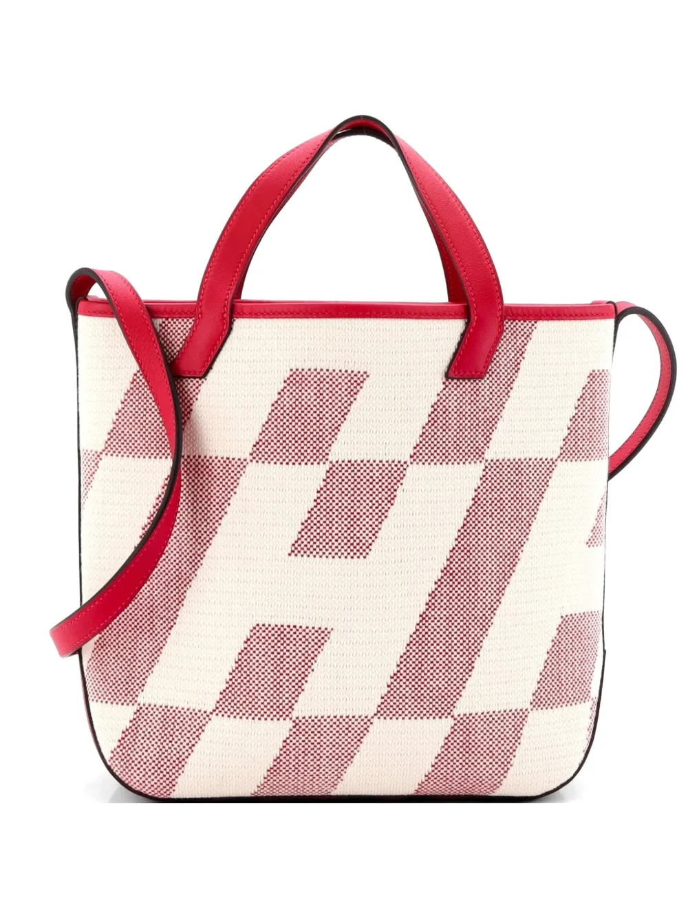 Hermès Pre-Owned Cabas H en Biais Tote Canvas with Leather 27 shoulder bag - Rosa