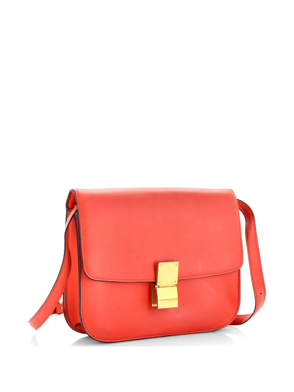 Celine Pre-owned Borsa A Tracolla Classic Box Media In Pelle Liscia - Rosso 
