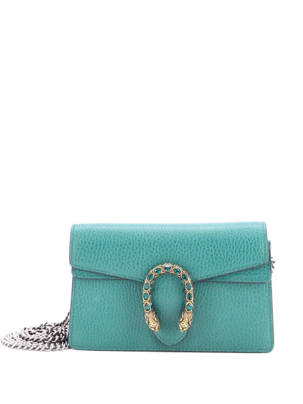 Gucci Pre-Owned Dionysus Bag Leather Super Mini clutch bag - Verde
