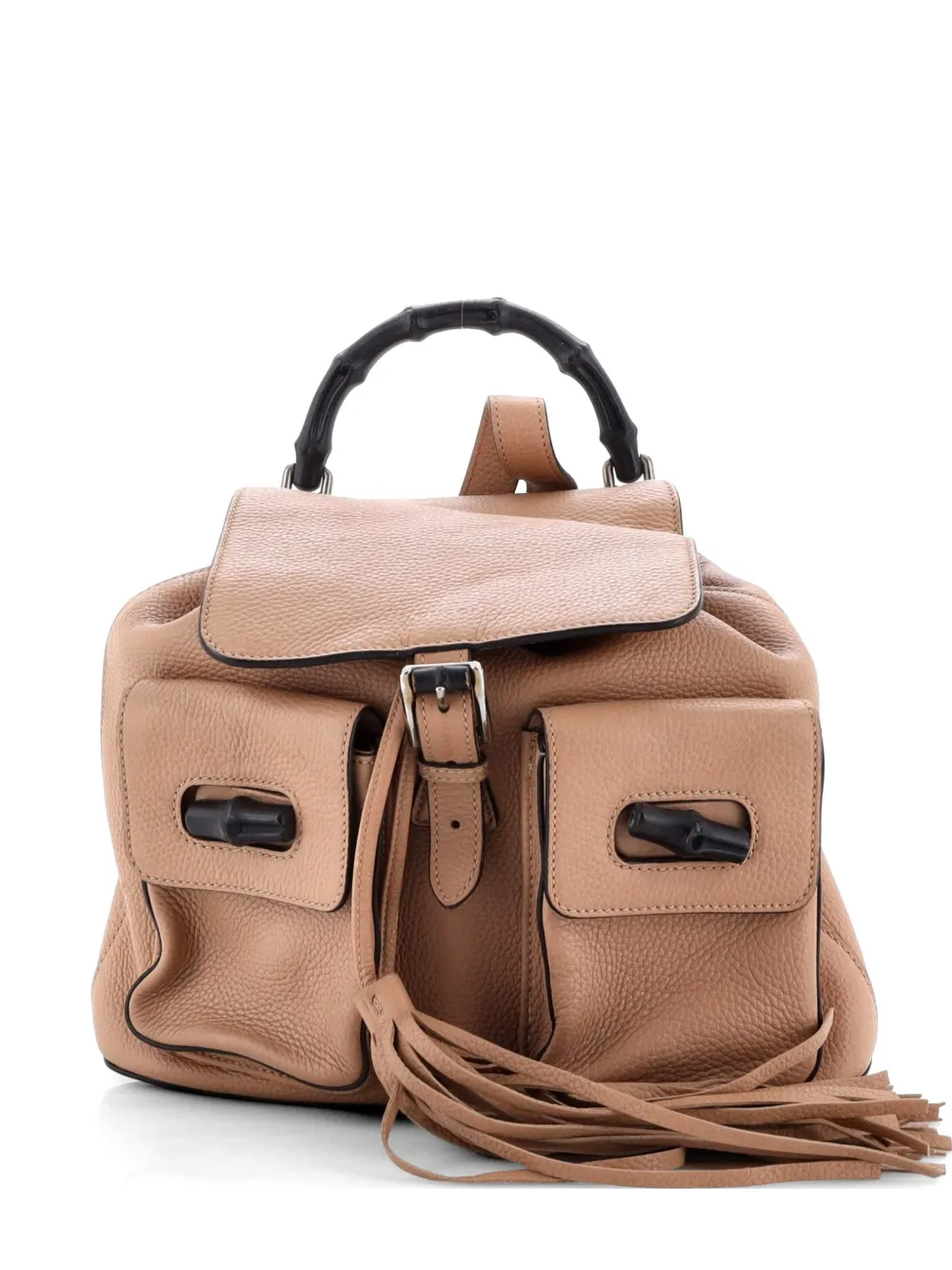 Gucci Pre-Owned Bamboo Tassel Leather Medium backpack - Toni neutri