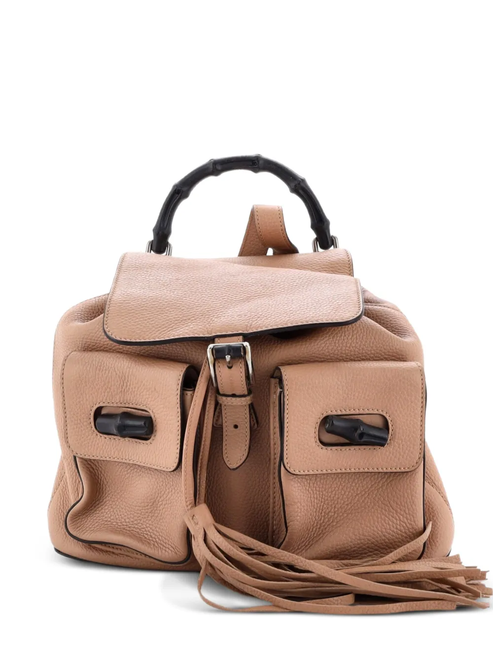 Gucci Pre-Owned Bamboo Tassel Leather Medium backpack - Toni neutri
