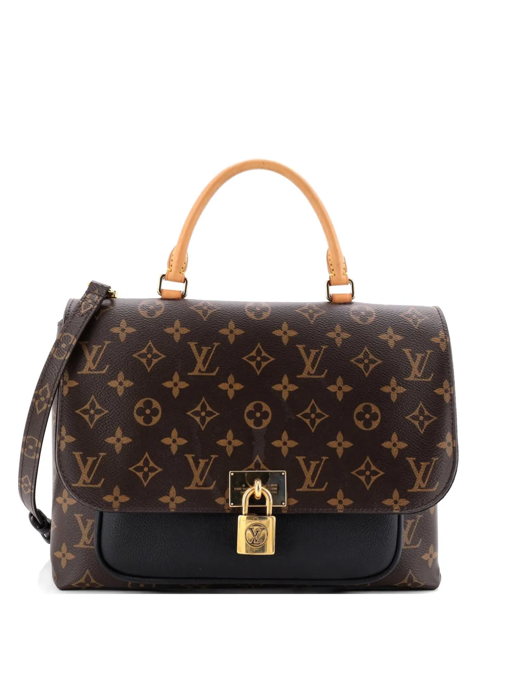 Louis Vuitton Pre-Owned Marignan Handbag Monogram Canvas with Leather shoulder bag - Marrone