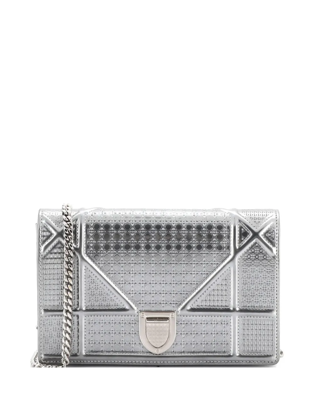Christian Dior Pre-Owned Clutch Diorama con catena - Argento