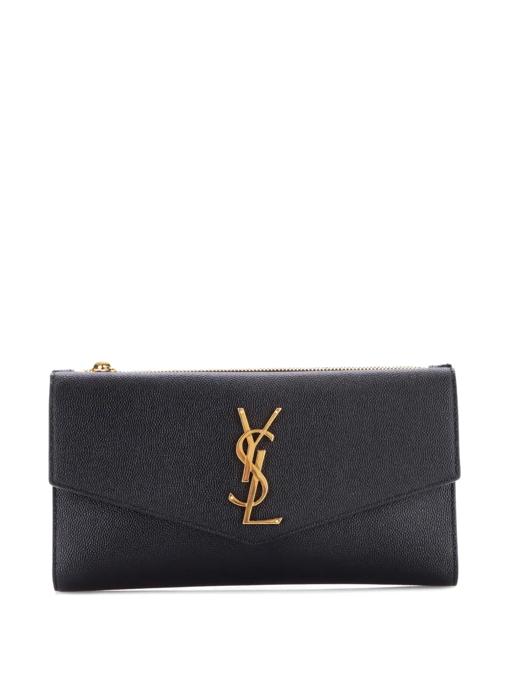 Saint Laurent Pre-Owned Uptown Flap Wallet Leather Long small wallets - Nero