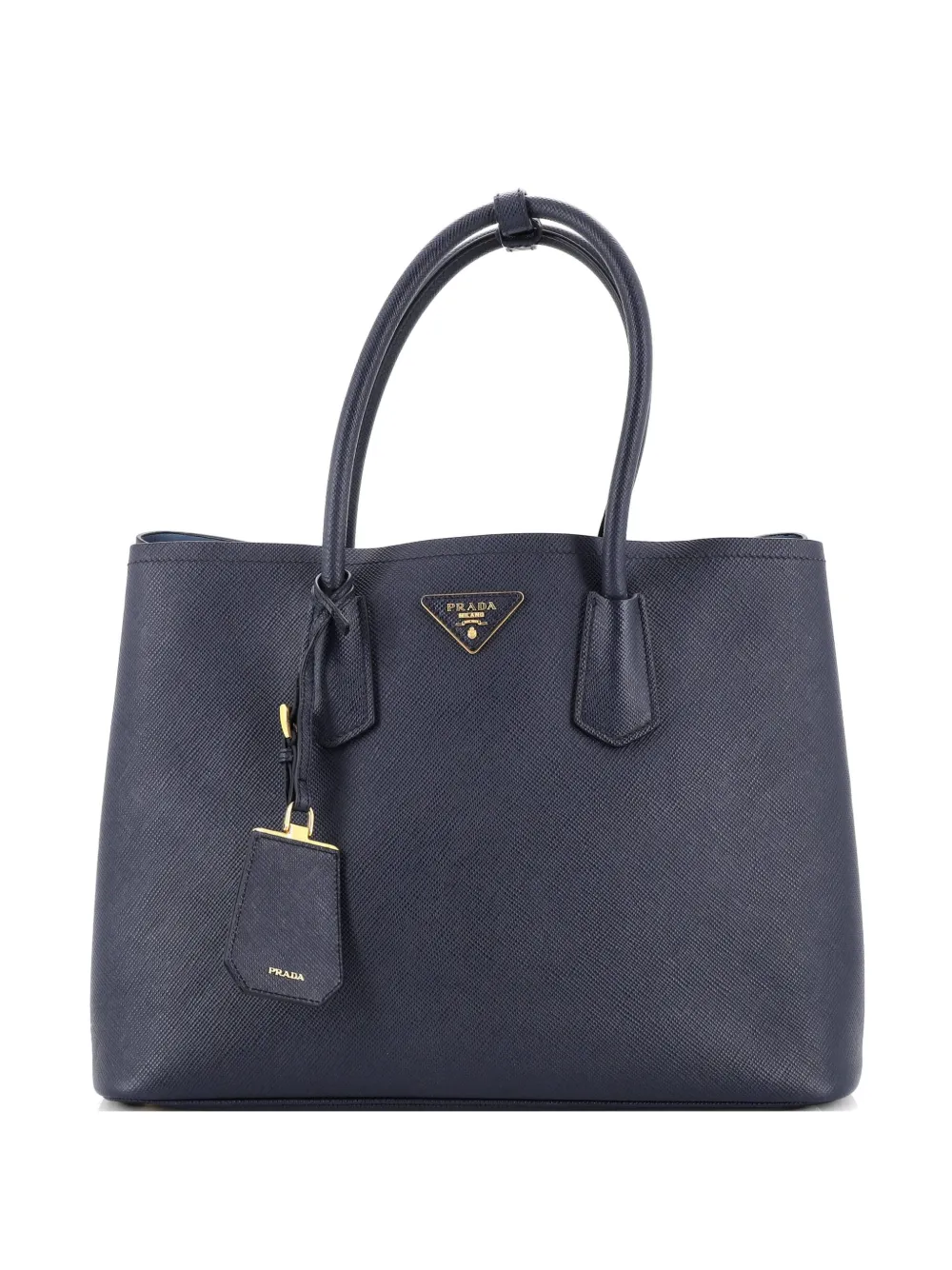 Prada Pre-Owned Cuir Double Saffiano Leather Large tote bag - Blu