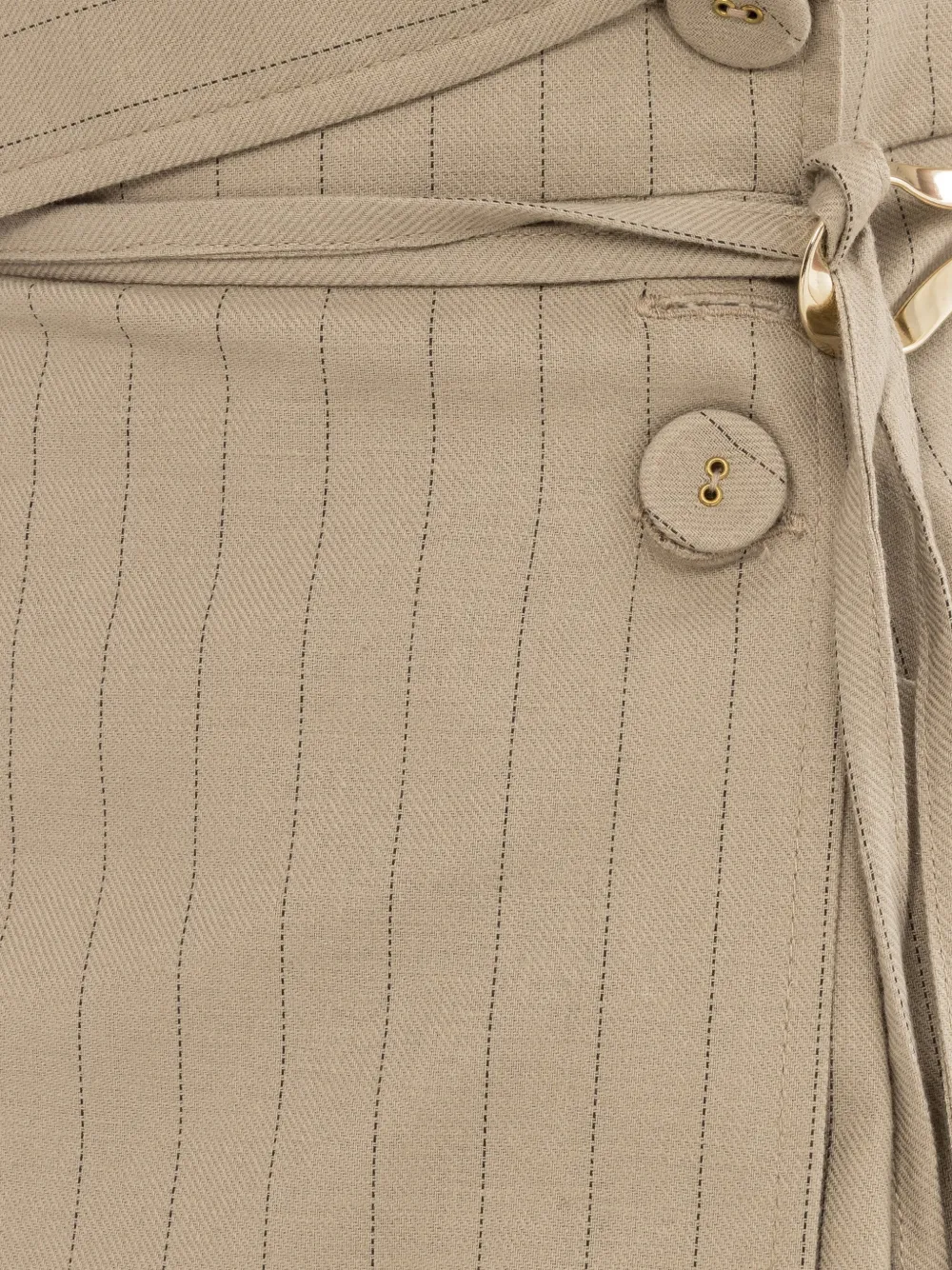 NISSA Gestreepte midi-jurk Beige