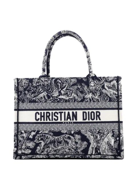 Christian Dior Pre-Owned Book Embroidered Canvas Medium tote bag