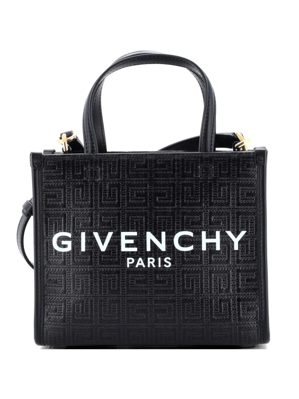 Givenchy Pre-Owned G- 4G Embossed Coated Canvas Mini tote bag - Nero