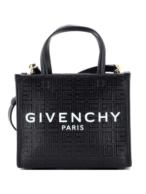 Givenchy Pre-Owned G-4G 엠보스드 코팅 캔버스 미니 토트 백