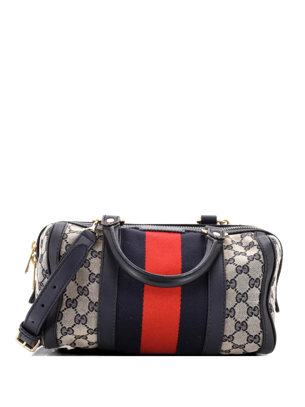 Gucci Pre-Owned Vintage Web Boston Bag GG Canvas Small satchel - Blu