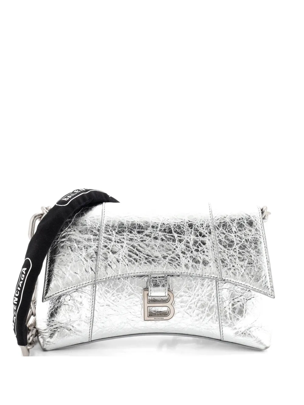 Balenciaga Pre-Owned Downtown S Chain-Handle Shoulder Bag Leather XS crossbody bag - Effetto metallizzato